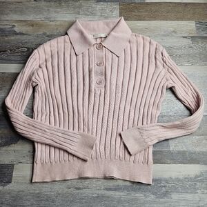 One Grey Day OGD Ribbed Top XS Mauve